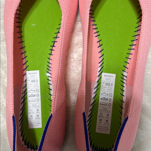 Rothy’s The Point II Flats Carnation Pink Size 9.5 Knit Pointed Toe New No Box - Picture 8 of 10